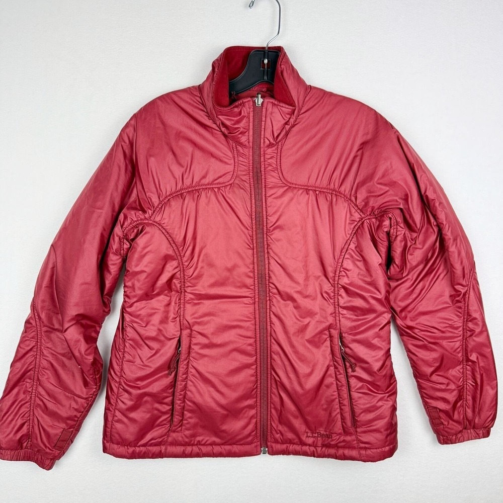 L.L.Bean Primaloft Ripstop Jacket Womens Size S Berry Insulated Featherless